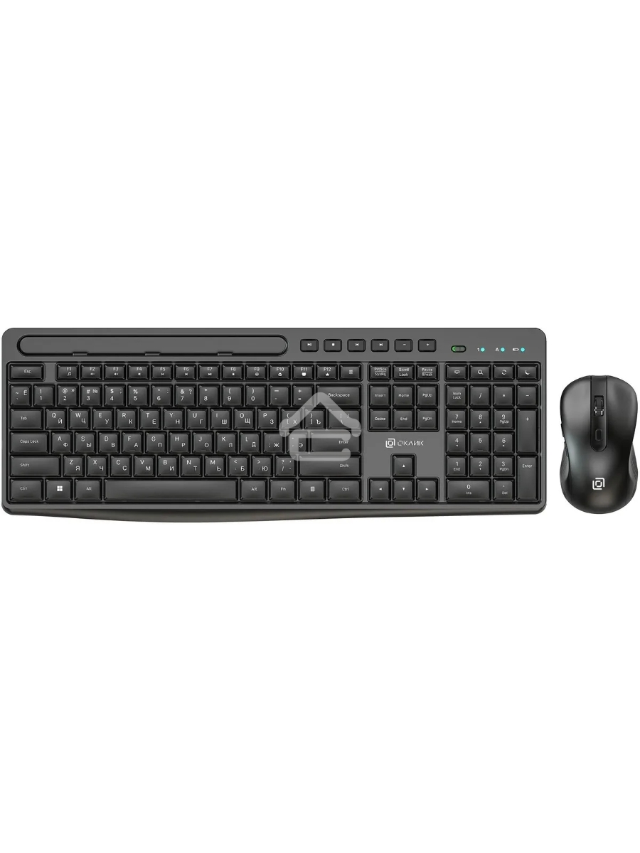 Клавиатура + мышь Оклик S275W клав:черный мышь:черный USB беспроводная slim Multimedia (1993113)