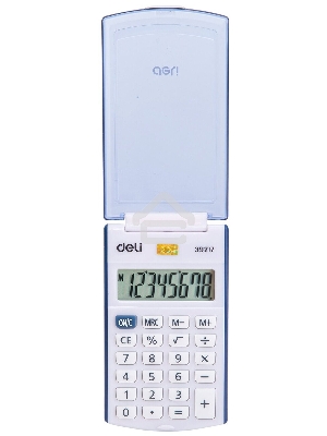 Калькулятор карманный Deli E39217/BLUE синий 8-разр.
