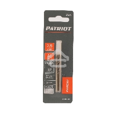 Сверло PATRIOT EXPERT по металлу, Р6М5К5, 2,5 мм, 2шт в блистере