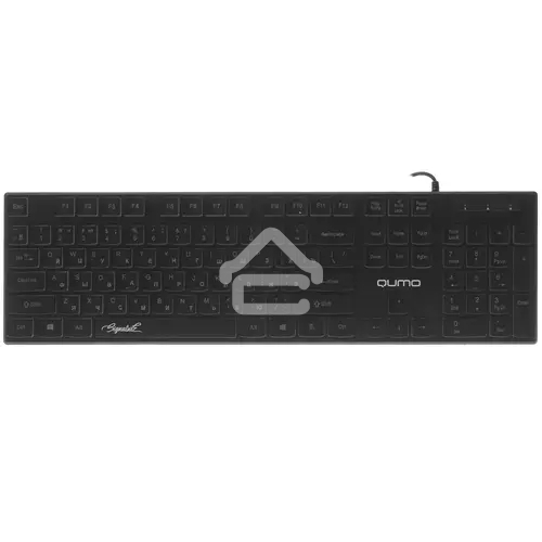 Клавиатура проводная офисная Qumo Signature К69, проводная, 104, низкий ход клавиш, радужная подсветка