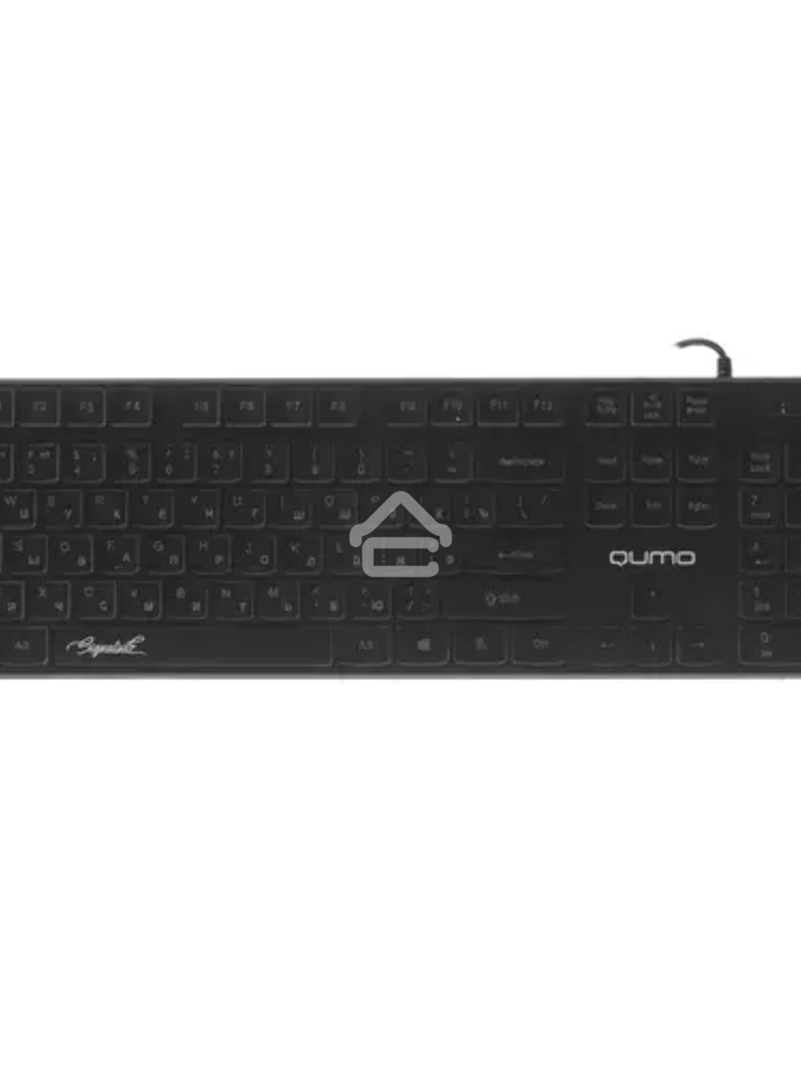 Клавиатура офисная Qumo Signature К69, проводная, 104, низкий ход клавиш, радужная подсветка