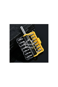 Набор бит 14 шт c держателем Deli DL251201 (SL4,SL5,SL6,PH0,PH1,PH2,PH3,T15,T20,T25,H5,H6,PZ1,PZ2), сталь S2, пласт.держатель