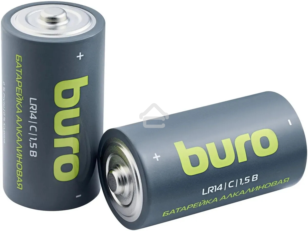 Батарея Buro Alkaline LR14 C 7500mAh (2шт) блистер, 1.5 В