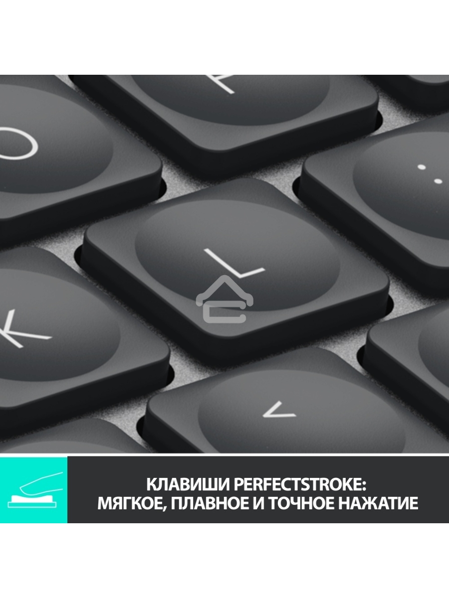 Клавиатура Logitech MX Keys Mini (920-010501) беспроводная, USB, Bluetooth/Радиоканал, темно-серый/черный