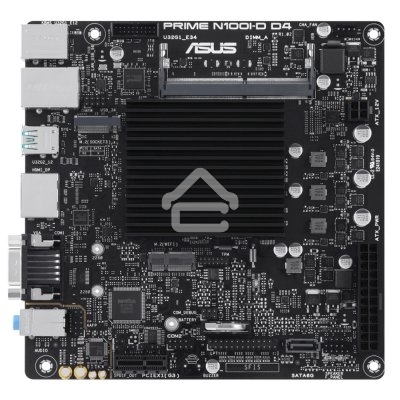 Материнская плата ASUS PRIME N100I-D D4-CSM, BGA1264, SoC, 1xSO-DIMM DDR4, 1xSATA, 1xM.2, 1xPCI-E 3.0 x1, 1xDP, 1xHDMI, 1xVGA, 1x 1Gb LAN, 2xUSB-A 2.0, 2xUSB-A 3.2 Gen 1, 2xUSB-A 3.2 Gen 2, 3x3.5 мм, 7.1, Mini-ITX