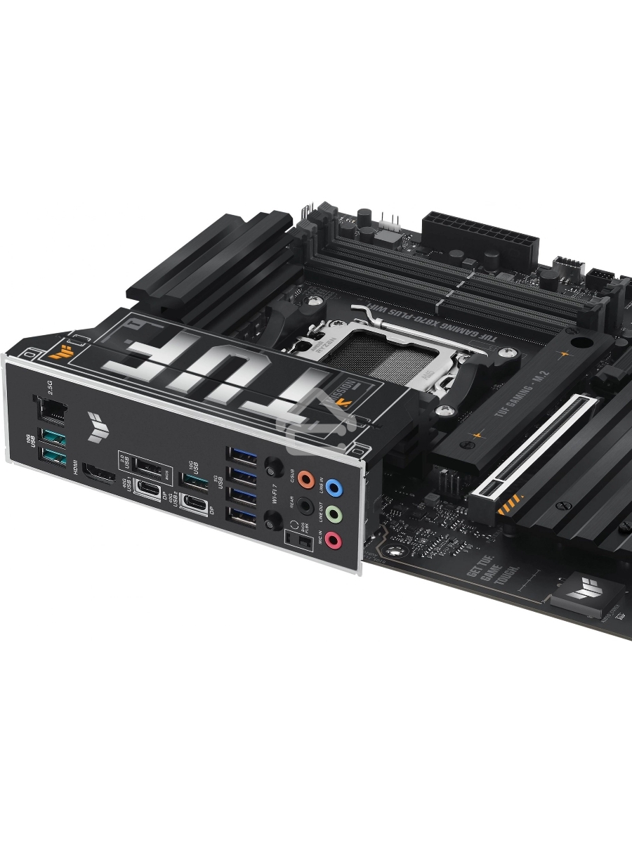 Материнская плата ASUS TUF GAMING X870-PLUS WIFI, AM5, AMD X870, 4xDDR5, 2xSATA, 4xM.2, 1xPCIe 5.0 x16, 1xPCIe 4.0 x4, 1xHDMI, 1xUSB-C 3.2 Gen 2, 1xUSB-C 3.2 Gen 2x2, 2xUSB-C 4.0, 1x 2.5Gb LAN, 1xUSB-A 2.0, 3xUSB-A 3.2 Gen 2, 4xUSB-A 3.2 Gen 1, 5x3.5 мм, 