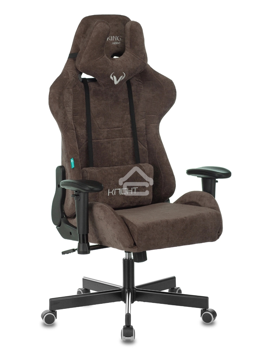 Кресло игровое Бюрократ VIKING KNIGHT LT10 FABRIC коричневый крестовина металл/пластик