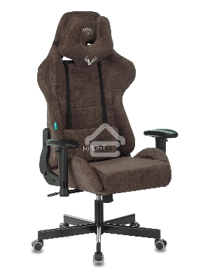 Кресло игровое Бюрократ VIKING KNIGHT LT10 FABRIC коричневый крестовина металл/пластик