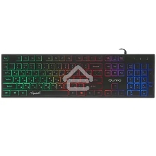Клавиатура проводная офисная Qumo Signature К69, проводная, 104, низкий ход клавиш, радужная подсветка