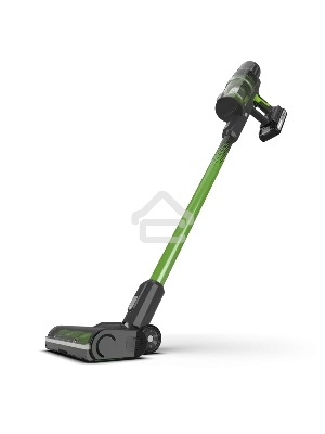 Пылесос вертикальный GREENWORKS GD24SV2 салатовый/черный, питание от аккумулятора, 160 Вт, уборка сухая, пылесборник 0.5 л (работа от АКБ max 45 мин)
