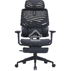 Кресло компьютерное Cactus CS-CHR-MC01-BK черный, сетка, эко.кожа, с подголов. крестов. пластик