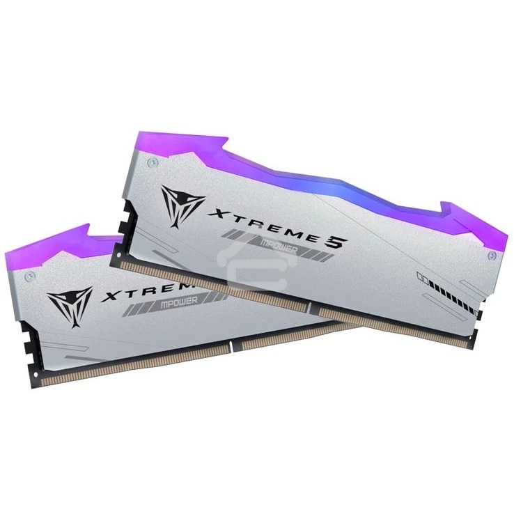 Оперативная память Patriot Viper Xtreme 5, DDR5, 32Gb (2x16Gb), 8000MHz, CL38, DIMM, с радиаторами, RGB, серебристый