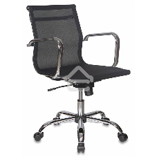 Кресло руководителя Бюрократ CH-993-LOW/M01 черный M01, низкая спинка, сетка, крестовина хром