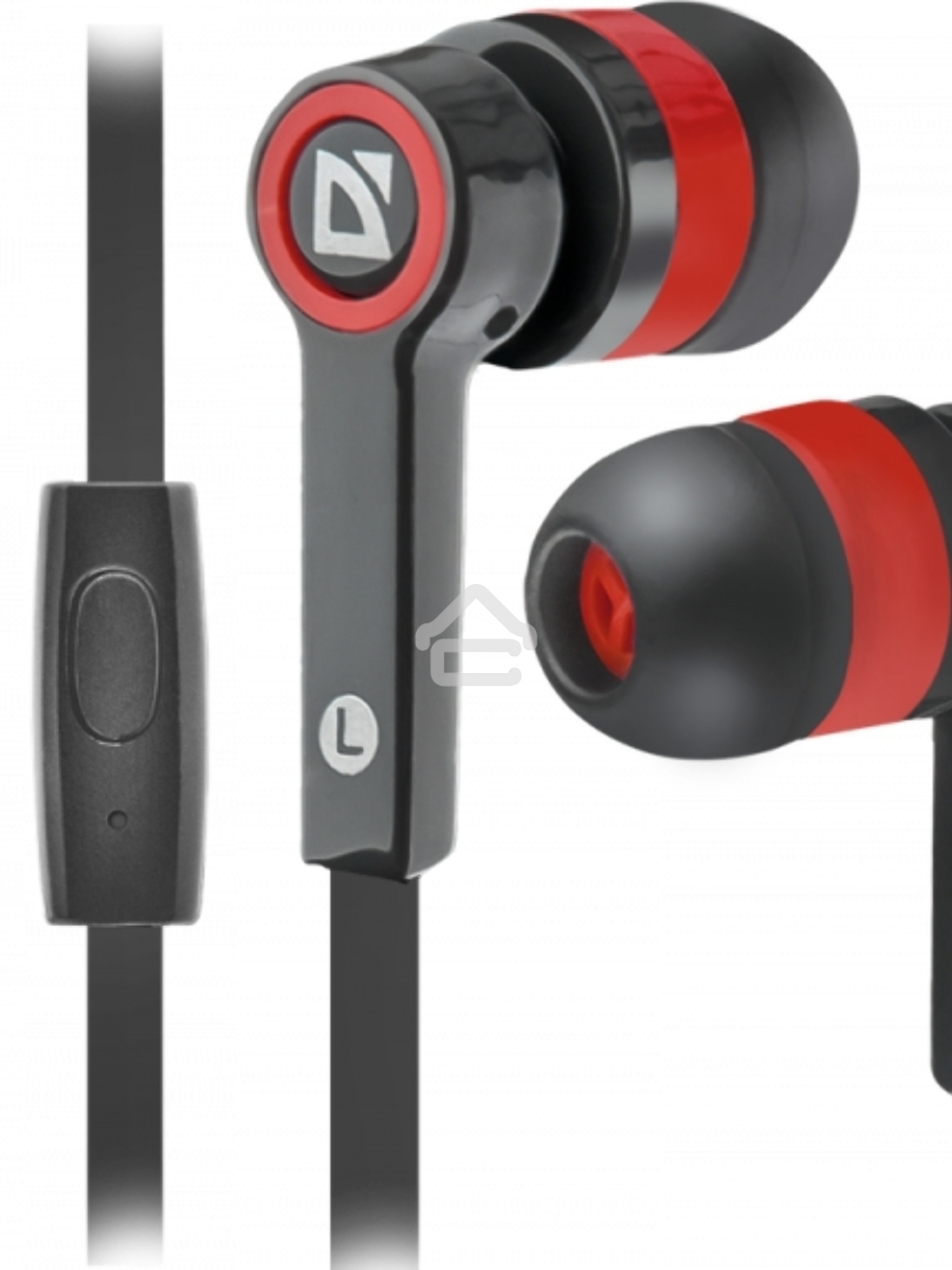 Наушники Defender Pulse 420 черный/красный