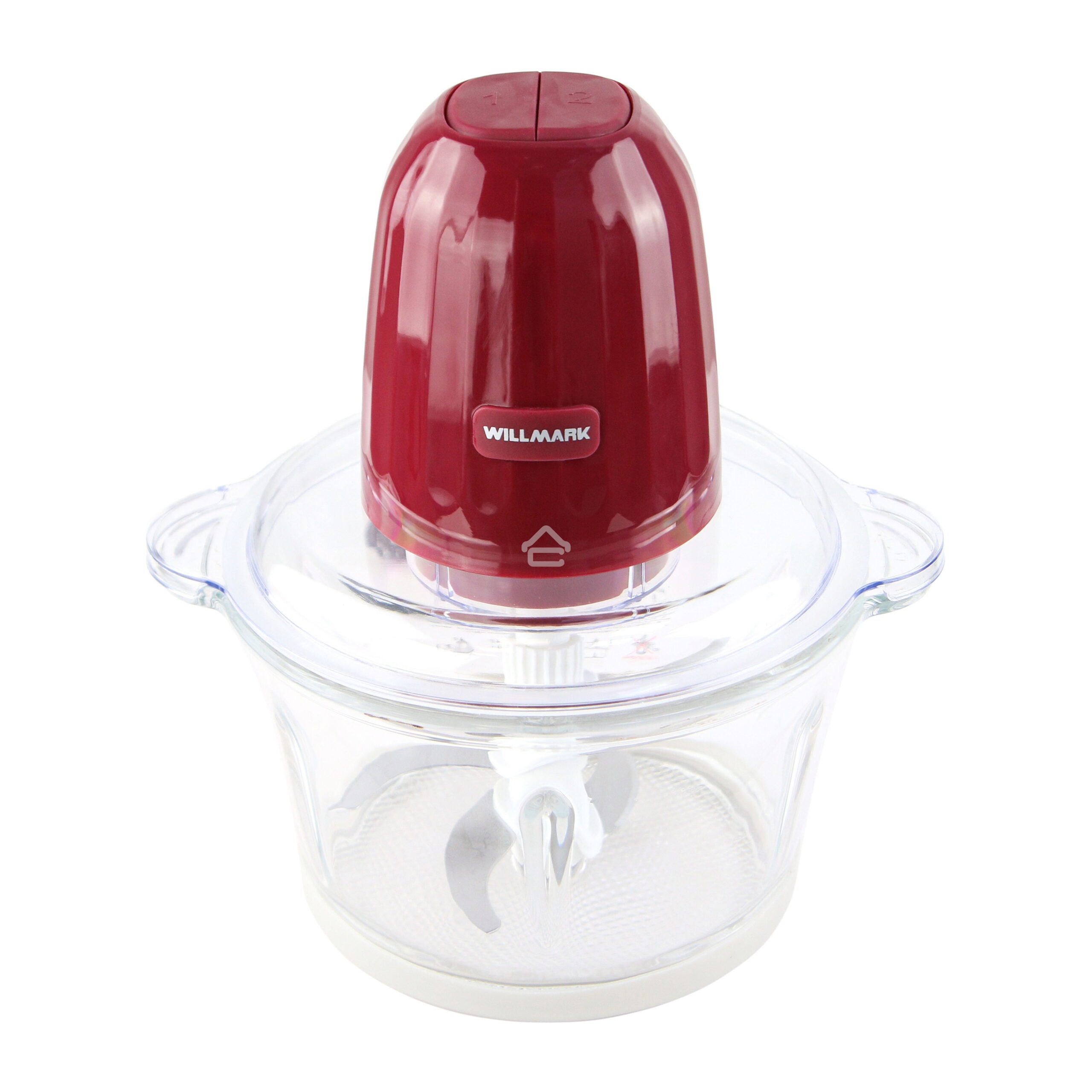 Измельчитель Willmark WMC-7088 (500Вт., стекл. чаша 2л., двойн. лезвия., рез. основание) пурпурный