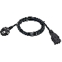 Шнур питания ITK PC-C19D-2M C19-Schuko проводник.:3x1.5мм2 2м 230В 16А (упак.:1шт) черный