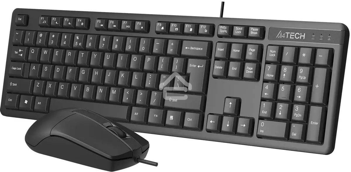 Комплект клавиатура + мышь A4Tech KR-3330S клав:черный мышь:черный USB
