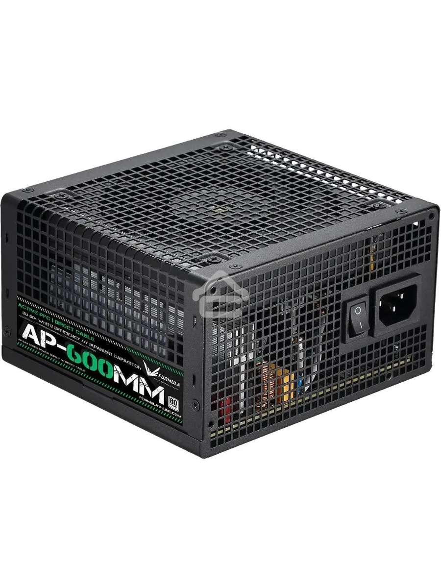 Блок питания Aerocool / Formula ATX 600W AP-600ММ 80 PLUS WHITE (20+4pin) APFC 120mm fan 6xSATA RTL