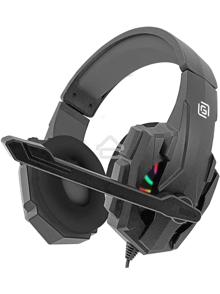 Наушники с микрофоном Оклик HS-L355G черный 1.8м мониторные оголовье (1939807)