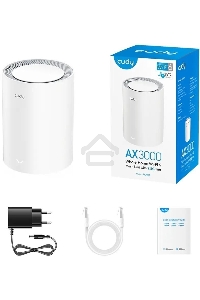 Бесшовный Mesh роутер Cudy M3000(1-PACK) AX3000 10/100/1000/2500BASE-T, белый