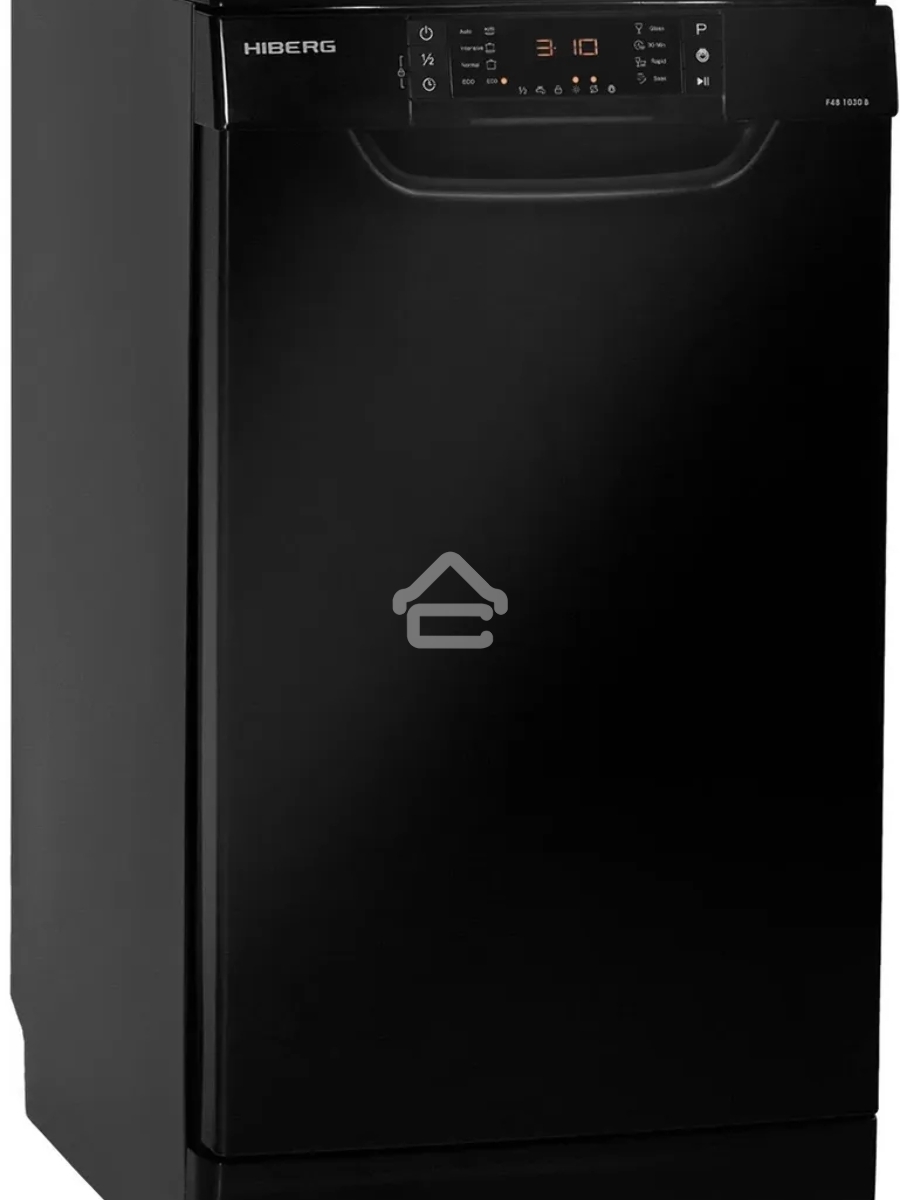 Посудомоечная машина HIBERG F48 1030 B, черный, 44.8 см, 10 компл., 49 дБ, класс A++