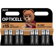 Элемент питания алкалиновый AA/LR6 (блист. 8шт) Basic Opticell 5051008