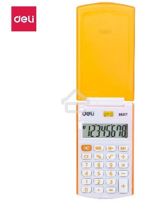 Калькулятор карманный Deli E39217/OR оранжевый 8-разр.