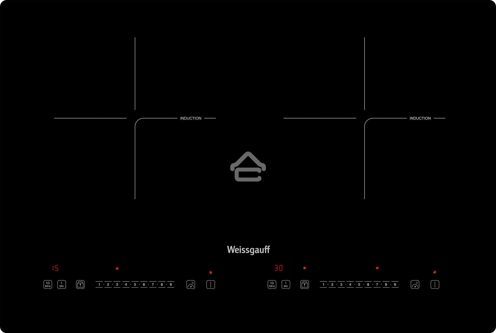 Индукционная варочная панель стеклокерамическая Weissgauff HI 412 H