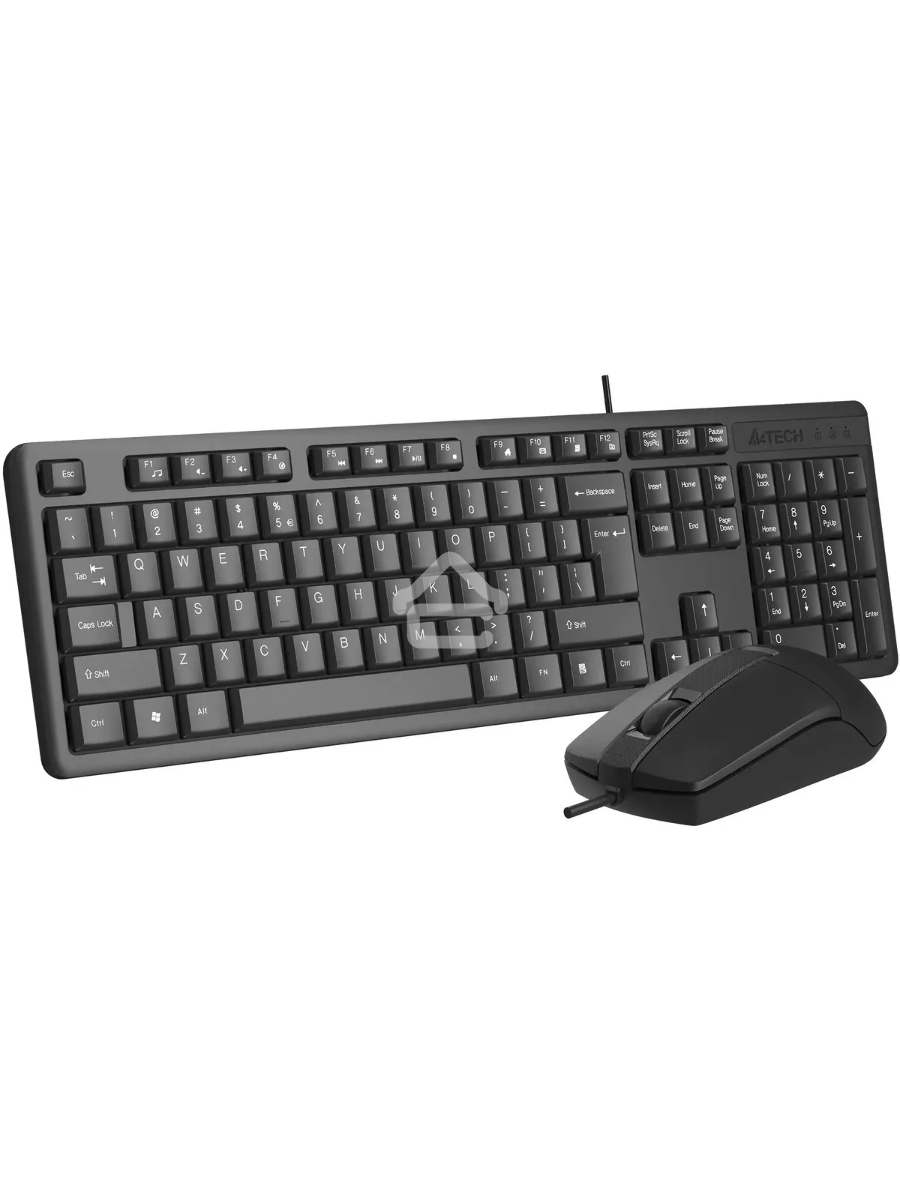 Клавиатура + мышь A4Tech KR-3330S клав:черный мышь:черный USB