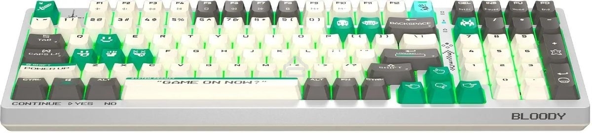 Клавиатура A4Tech Bloody S98 Pixels Green проводная USB белый/бежевый
