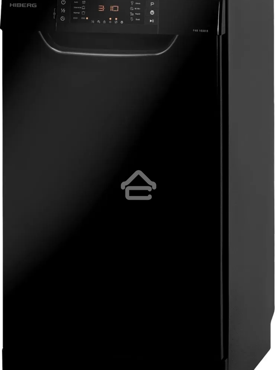 Посудомоечная машина HIBERG F48 1030 B, черный, 44.8 см, 10 компл., 49 дБ, класс A++