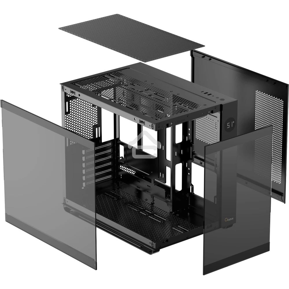 Компьютерный корпус Ocypus Iota C70 BK ARGB ATX/win/black/6 ARGB fans/no PSU/Tempered Glass