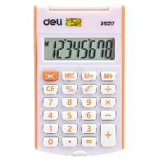 Калькулятор карманный Deli E39217/OR оранжевый 8-разр.