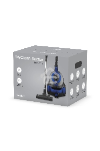 Пылесос Rombica MYCLEAN SECTOR NBL18D02 черный/синий, 360/1800 Вт, уборка сухая, пылесборник контейнер, 2.5 л