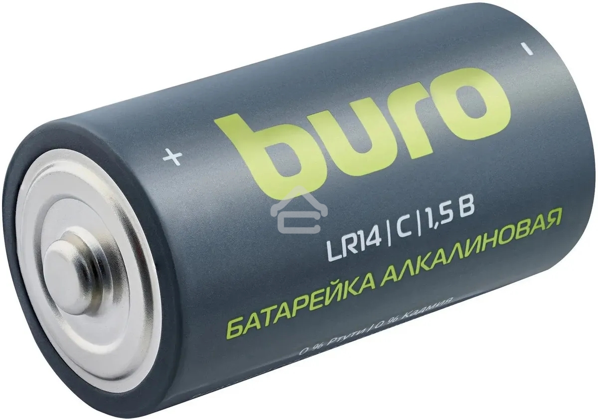 Батарея Buro Alkaline LR14 C 7500mAh (2шт) блистер, 1.5 В
