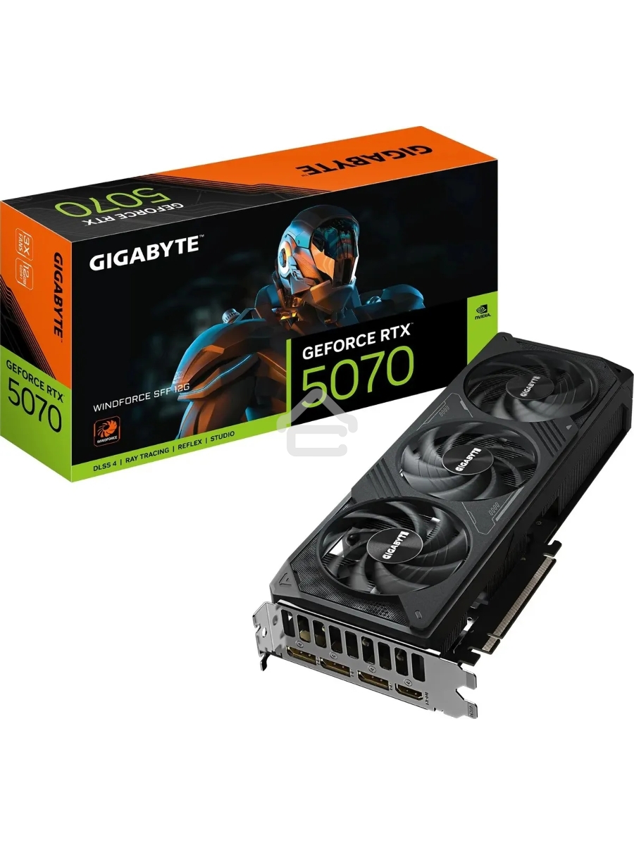 Видеокарта Gigabyte PCI-E GV-N5070WF3-12GD 1.0 NVIDIA GeForce RTX 5070 12Gb 192bit GDDR7 2542/28000 HDMIx1 DPx3 HDCP Ret