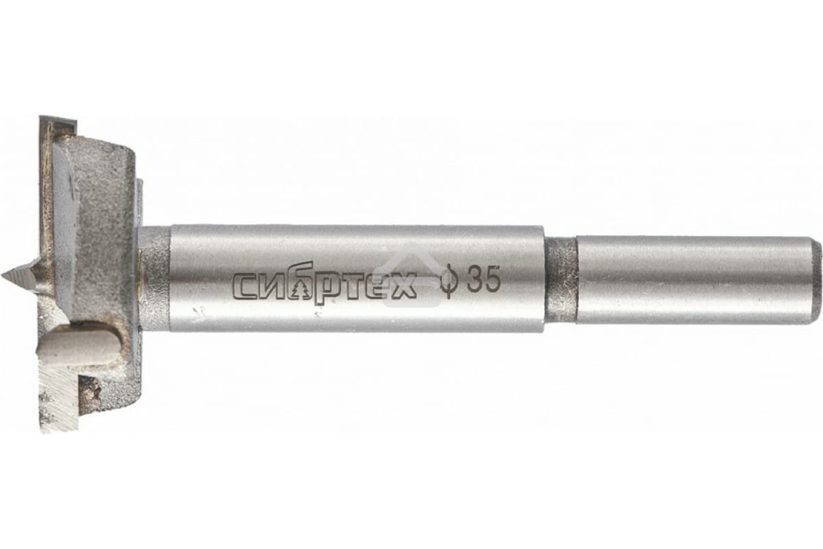 Сверло Сибртех Форстнера по дереву, 35 мм, цилиндрический хвостовик