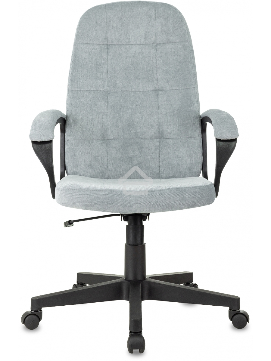 Кресло руководителя Бюрократ CH 002 Fabric серо-голубой Light-28 крестов. пластик