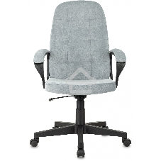 Кресло руководителя Бюрократ CH 002 Fabric серо-голубой Light-28 крестов. пластик