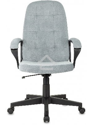 Кресло руководителя Бюрократ CH 002 Fabric серо-голубой Light-28 крестов. пластик