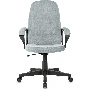 Кресло руководителя Бюрократ CH 002 Fabric серо-голубой Light-28 крестов. пластик