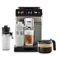 Кофемашина автоматическая DeLonghi ECAM450.86.T черный/серебристый, исп. кофе- зерновой/молотый, 1.8 л, 1450 Вт. 19 бар