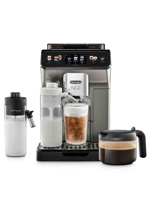 Кофемашина автоматическая DeLonghi ECAM450.86.T черный/серебристый, исп. кофе- зерновой/молотый, 1.8 л, 1450 Вт. 19 Бар.