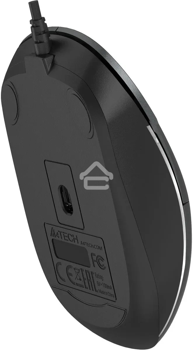 Мышь проводная A4Tech Fstyler FM26 серый/черный, 1600 dpi, USB, кнопки - 4
