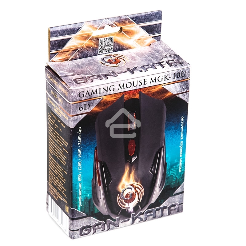 Мышь проводная Dialog Gan-Kata MGK-10U черный, 2400 dpi, USB, кнопки - 6