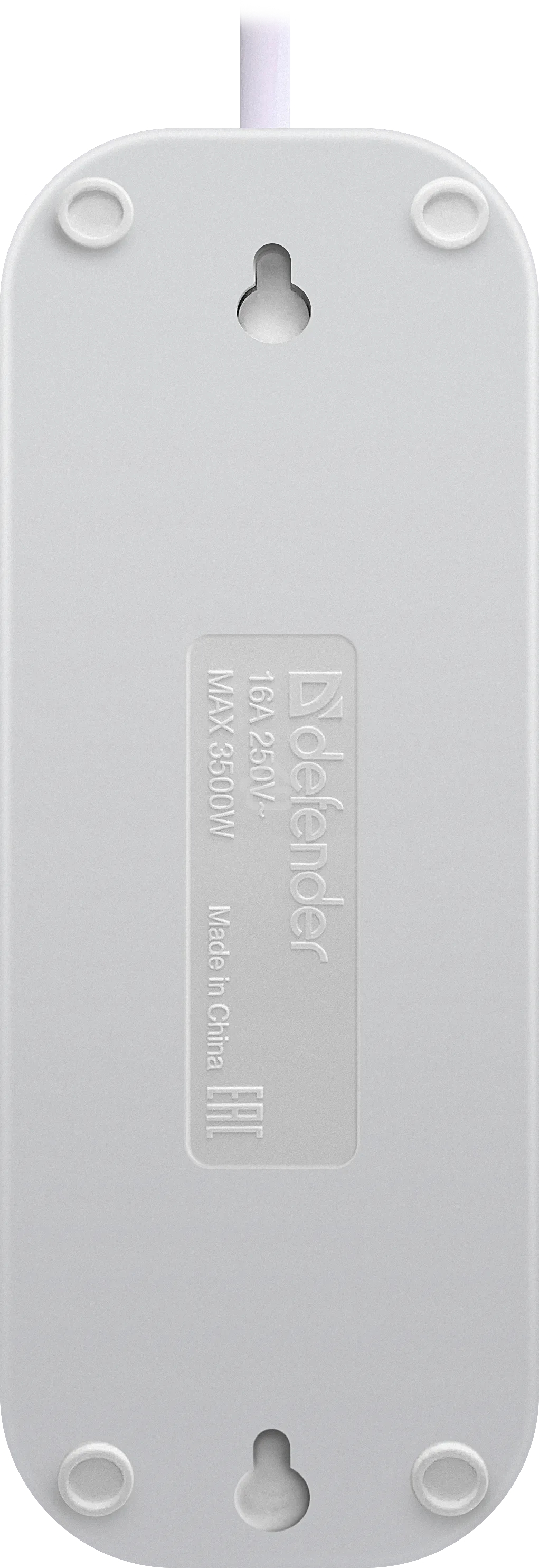 Удлинитель с заземлением Defender L330 16 А, 3 м, заземление, выключатель