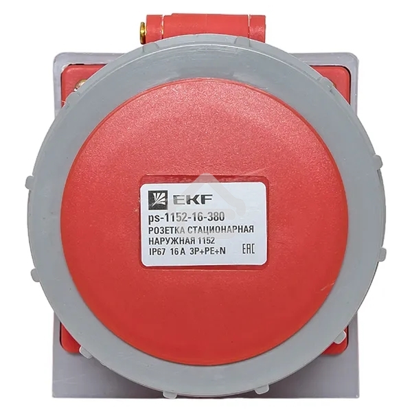 Розетка стационарная наружная EKF 1152 ps-1152-16-380 PROxima 3Р+РЕ+N 16А 380В IP67