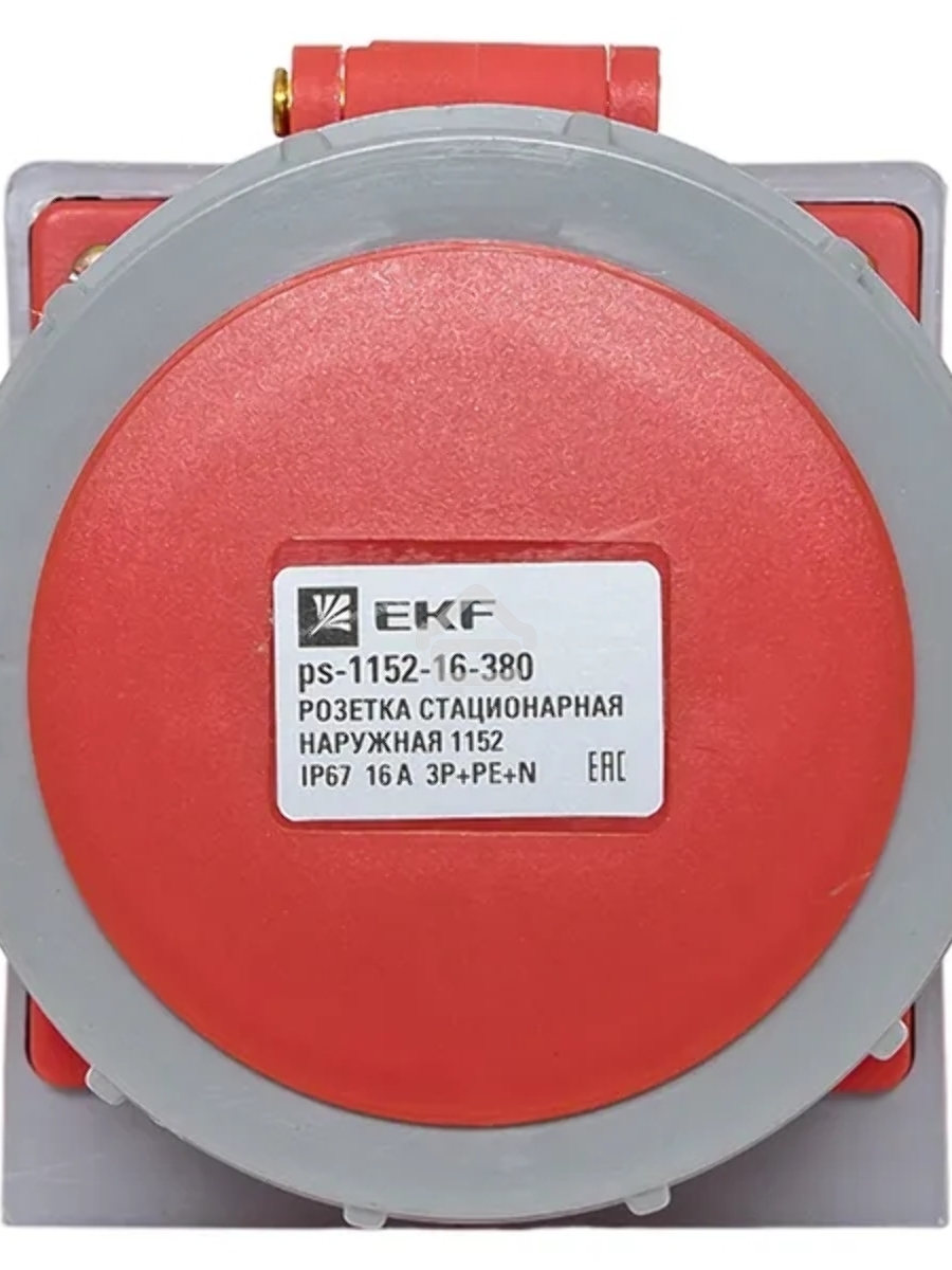 Розетка стационарная наружная EKF 1152 ps-1152-16-380 PROxima 3Р+РЕ+N 16А 380В IP67