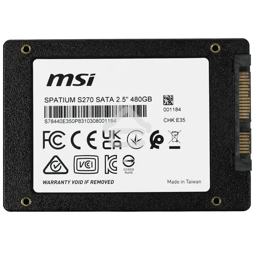 Накопитель SSD MSI SPATIUM S270, 480Gb, 2.5