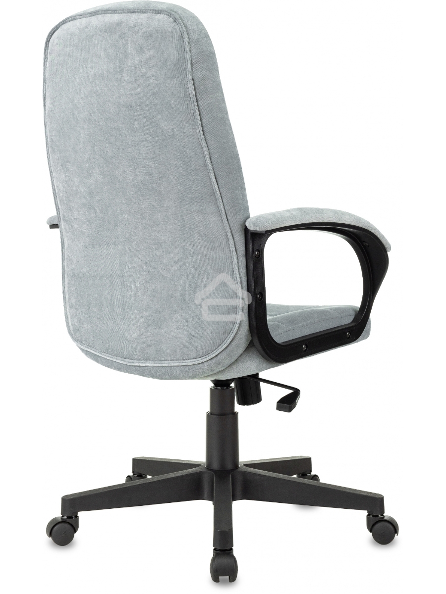 Кресло руководителя Бюрократ CH 002 Fabric серо-голубой Light-28 крестов. пластик